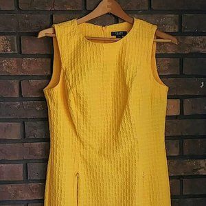 Chaps Sleeveless Sheath Dress Yellow Size …